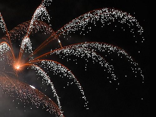 capodanno cortina in piazza in centro storico foto